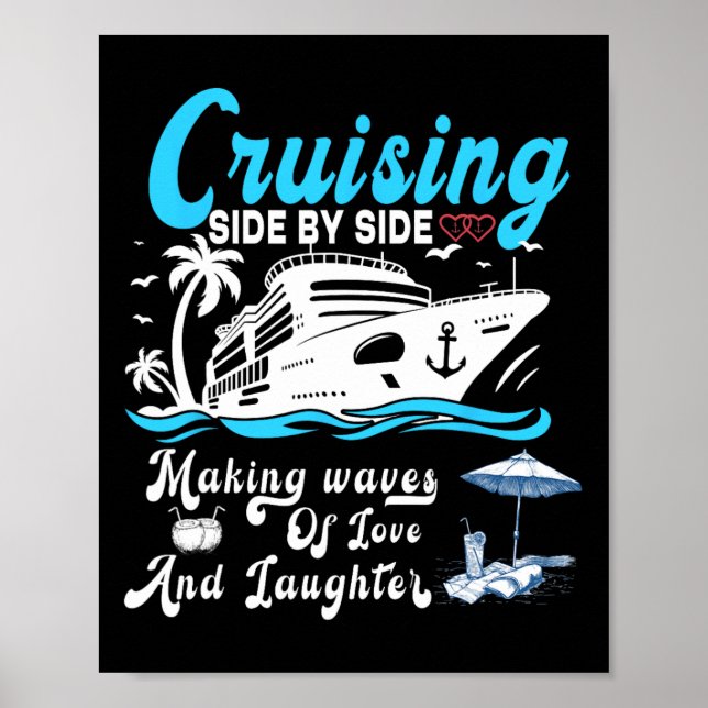 Poster Croisière côte à côte Couple Croisière Été  (Devant)