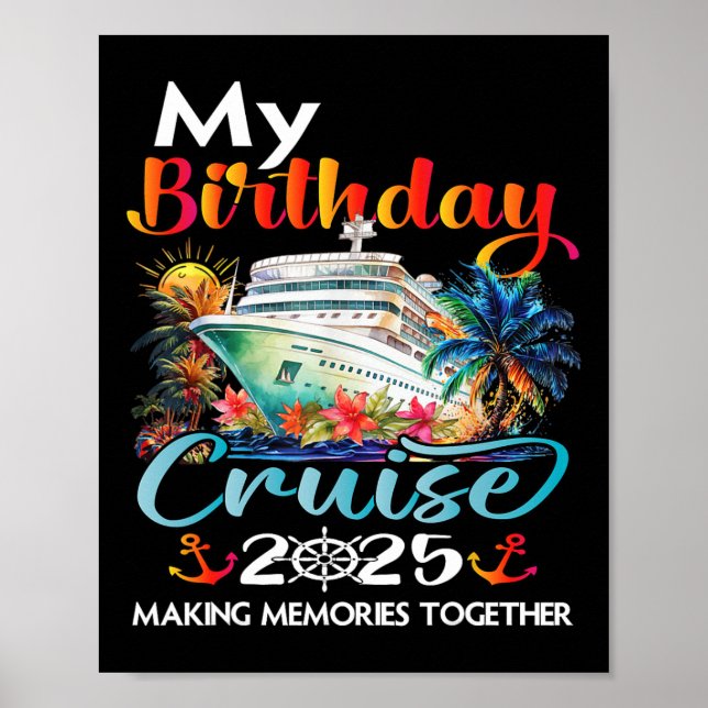 Poster Croisière d'anniversaire 2025 Famille Anniversaire (Devant)