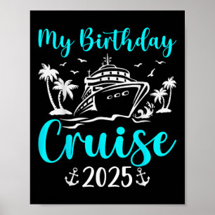 Poster Croisière d'anniversaire 2025 Ship Boat Party - Un