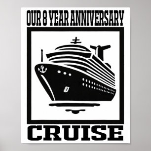 Poster Croisière de 8 ans de mariage avec application de