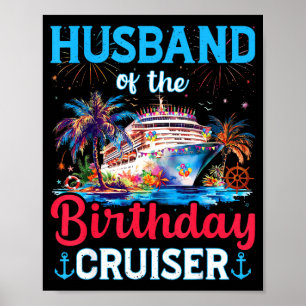 Poster Croisière de l'anniversaire du mari