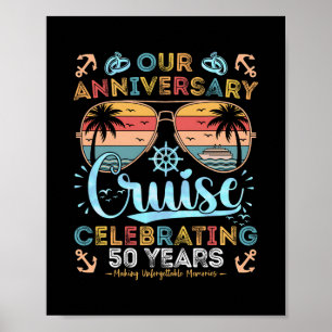 Poster Croisière du 50e anniversaire célébrant 50 ans de 