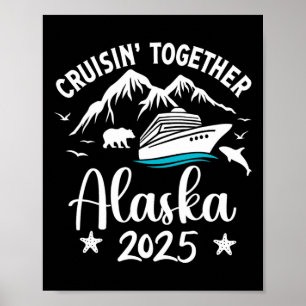 Poster Croisière en Alaska 2025 Famille Vacances d'été Vo