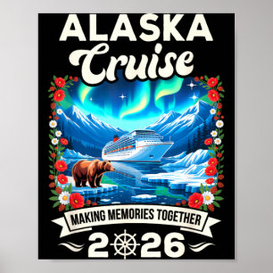 Poster Croisière en Alaska 2026 pour la famille et les am