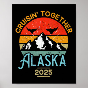 Poster Croisière en Alaska ensemble 2025 Voyage de croisi