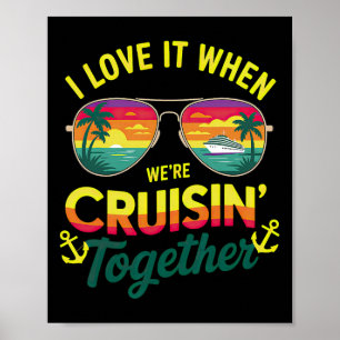 Poster Croisière en famille 2025 J'adore quand on croise 