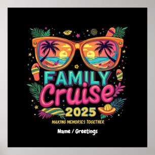 Poster Croisière en famille 2025 Rassembler les souvenirs
