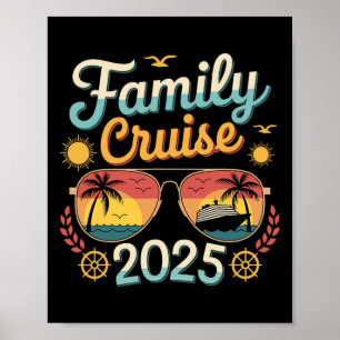 Poster Croisière en famille 2025 Vacances assorties 2025