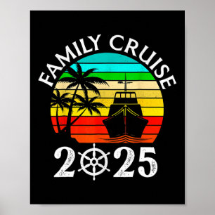 Poster Croisière en famille 2025 Vacances Voyage Croisièr