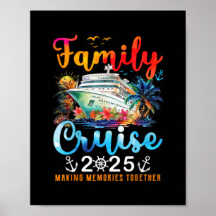 Poster Croisière en famille 2025 Voyage vacances Famille