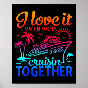 Poster Croisière en famille 2026 J'adore quand on croise 
