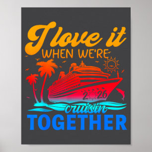 Poster Croisière en famille 2026 J'adore quand on fait un