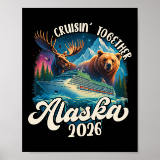 Poster Croisière ensemble Alaska 2026 Famille Ami Alaska