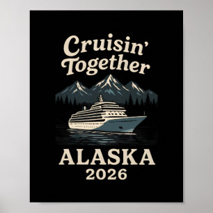 Poster Croisière ensemble Alaska Croisière 2026 Vacances 