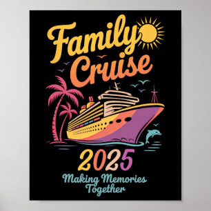 Poster Croisière familiale 2025 Tie Dye Famille Correspon