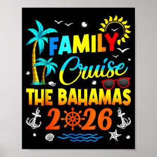 Poster Croisière familiale aux Bahamas 2026 Été tenue ass