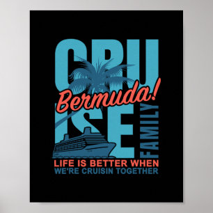 Poster Croisière familiale aux Bermudes tenue de voyage e