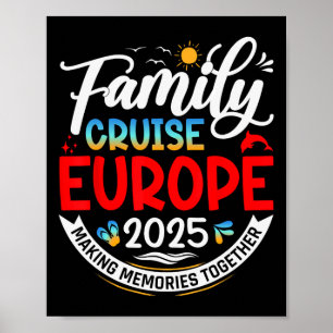 Poster Croisière familiale en Europe 2025 Vacances famili