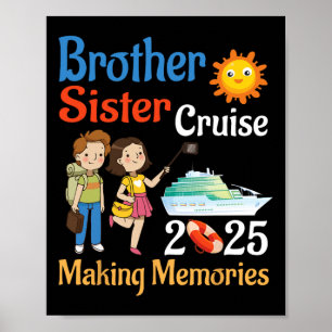 Poster Croisière Frère Et Soeur 2025 Voyage Créant Des So