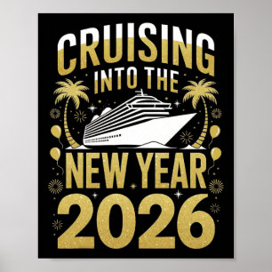 Poster Croisière pour le Nouvel An 2026 Vacances de crois
