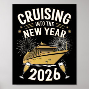Poster Croisière pour le Nouvel An 2026 Vacances en mer M