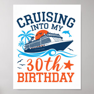Poster Croisière pour mon 30e anniversaire Croisière en f