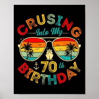 Poster Croisière pour mon 70e anniversaire Fête sur un ba