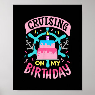Poster Croisière pour mon anniversaire drôle de voyage de