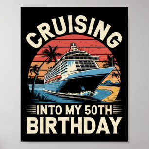 Poster Croisière pour mon voyage de 50e anniversaire Vaca