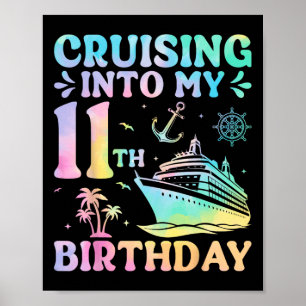 Poster Croisière pour mon voyage de vacances d'anniversai