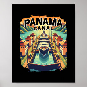 Poster Croisière sur le canal de Panama Bateau Navire Gra