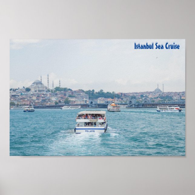 Poster Croisière sur mer/traversée de ferry d'Istanbul (Devant)
