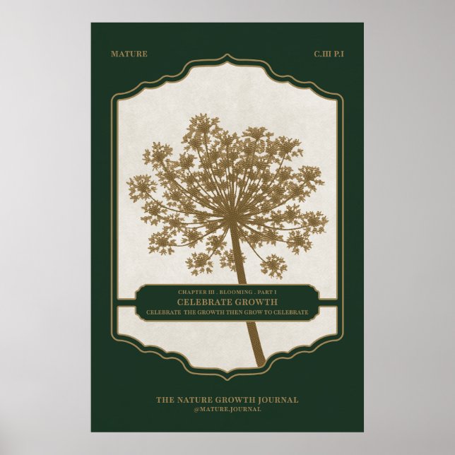 Poster CROISSANCE CÉLÉBRÉE - Papier d'affiche de valeur ( (Devant)