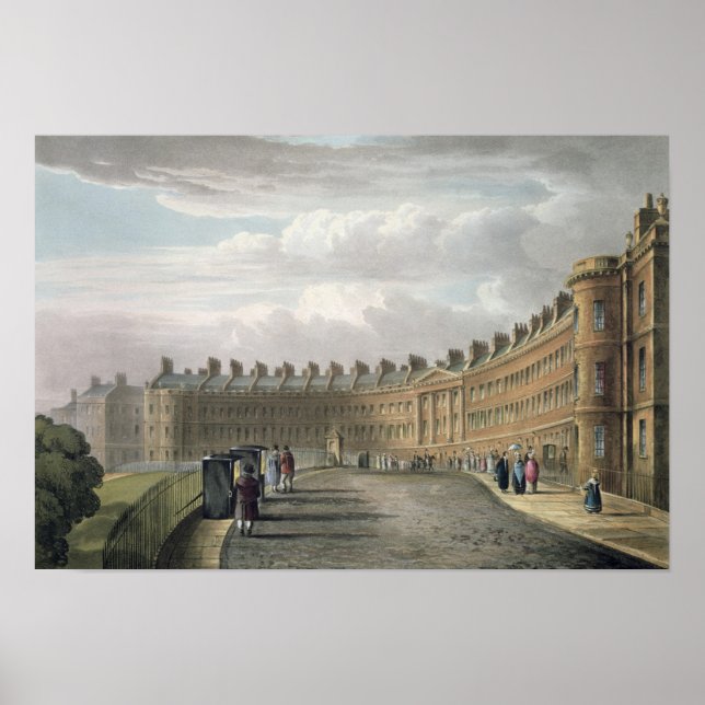 Poster Croissant de Lansdown, Bath, 1820 (Devant)