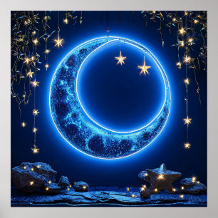 Poster Croissant de lune grandissant