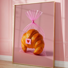 Poster Croissant Mur esthétique Imprimer, Boulangerie Cut