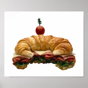 Poster Croissant Sandwich