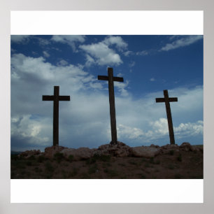 Poster Croix au Calvaire Crucifixion Jésus Christ Art