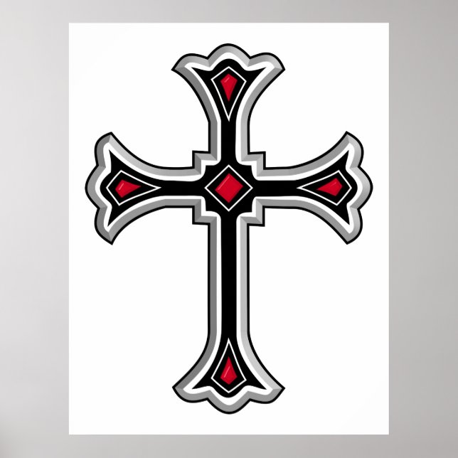 Poster Croix chrétienne (Devant)
