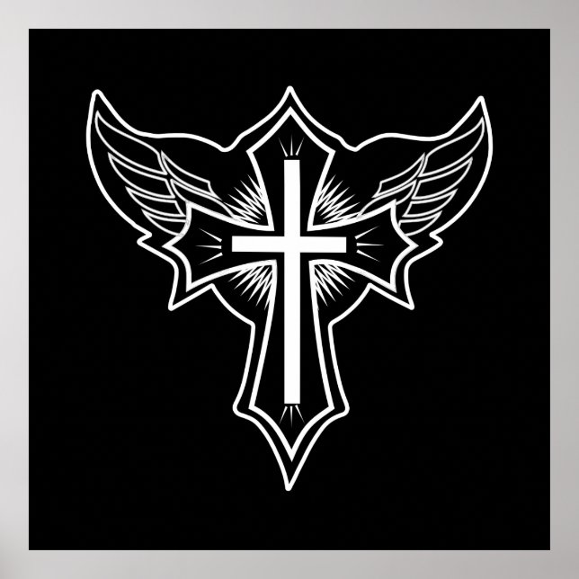 Poster Croix chrétienne (Devant)