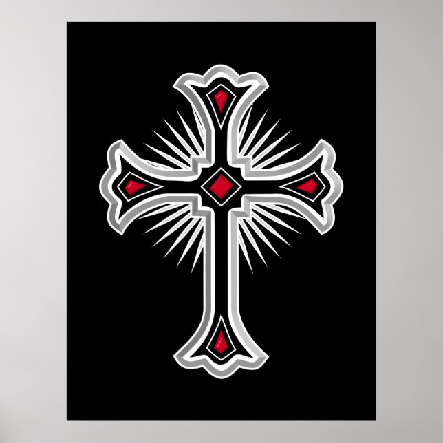 Poster Croix chrétienne (Devant)
