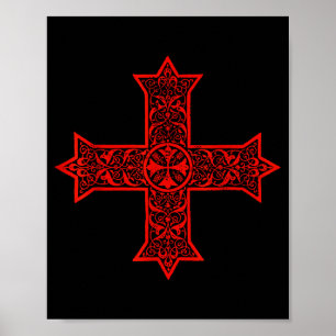 Poster Croix copte Église orthodoxe copte Christ oriental