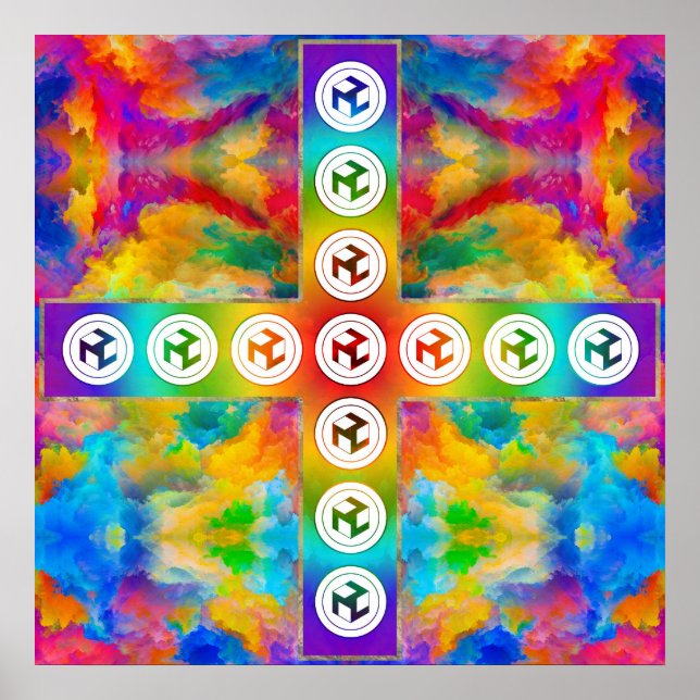 Poster Croix d'Antahkarana - Homme Antahkarana (Devant)