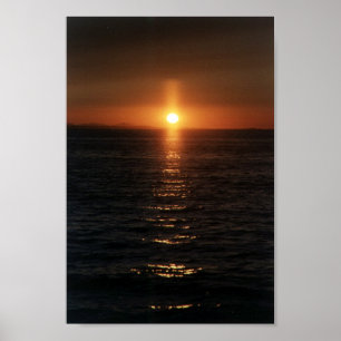 Poster Croix du coucher du soleil