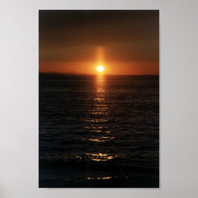 Poster Croix du coucher du soleil (Devant)