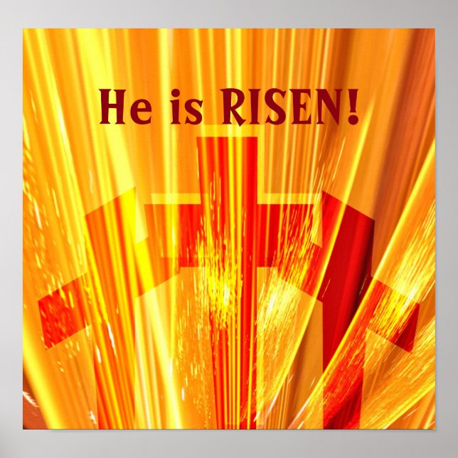 Poster Croix en or (Devant)