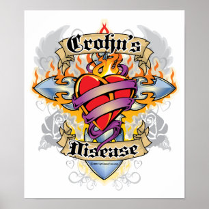 Poster Croix et coeur de la maladie de Crohns
