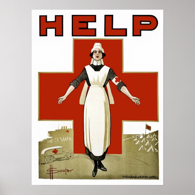 Poster Croix-Rouge australienne Première Guerre mondiale  (Devant)