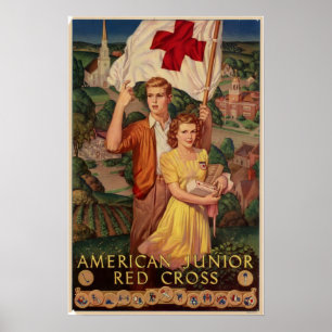 Poster Croix-Rouge junior 2ème guerre mondiale