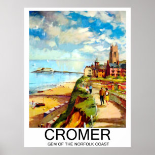 Poster Cromer, Gem of Norfolk coast, Angleterre, voyage
